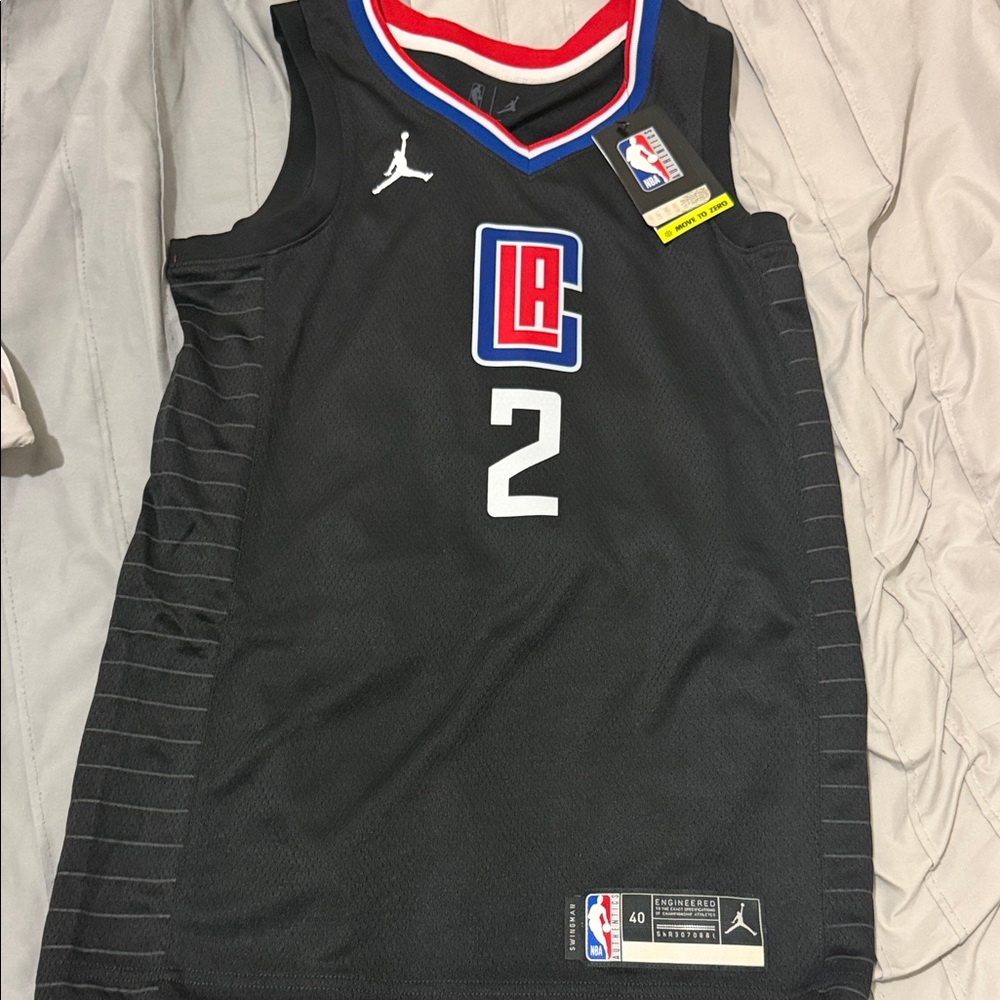 Jordan Black LA Clippers #2 Basketball Jersey with Red & Blue Trim